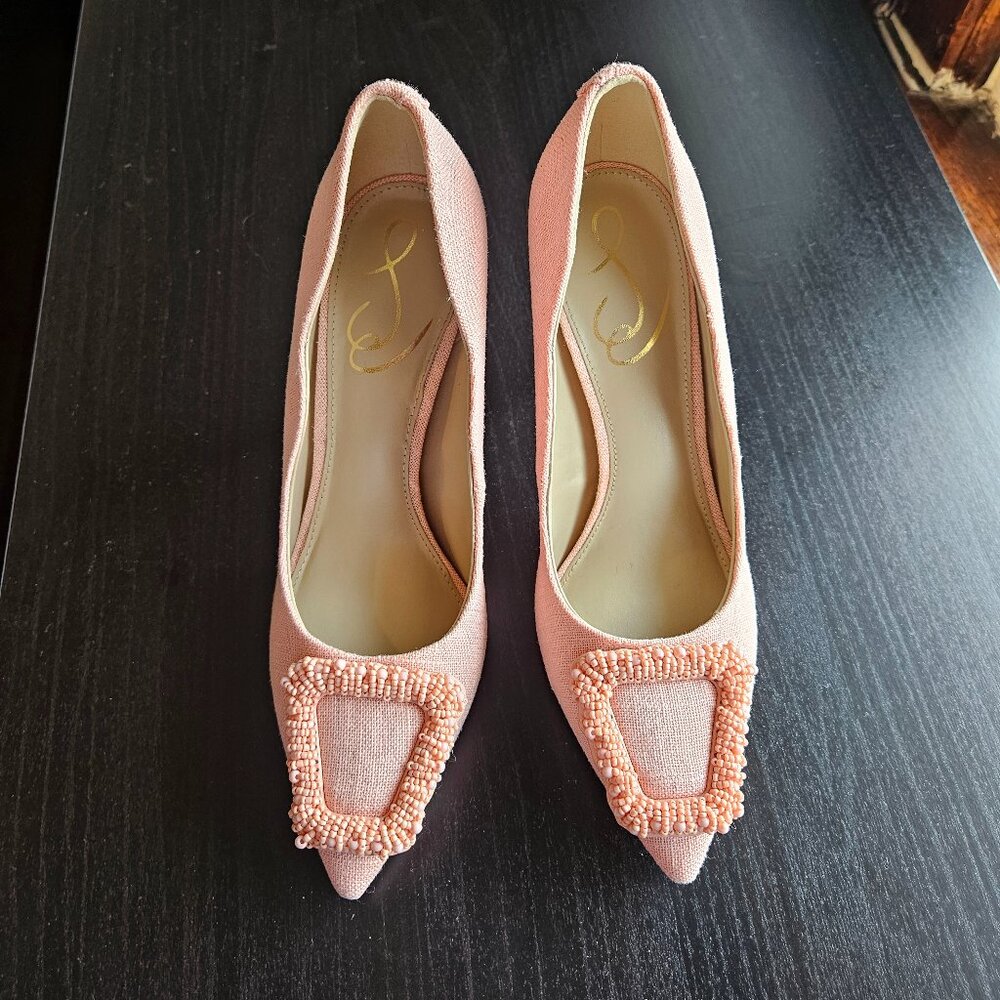 Sam Edelman Blush Beaded Heels